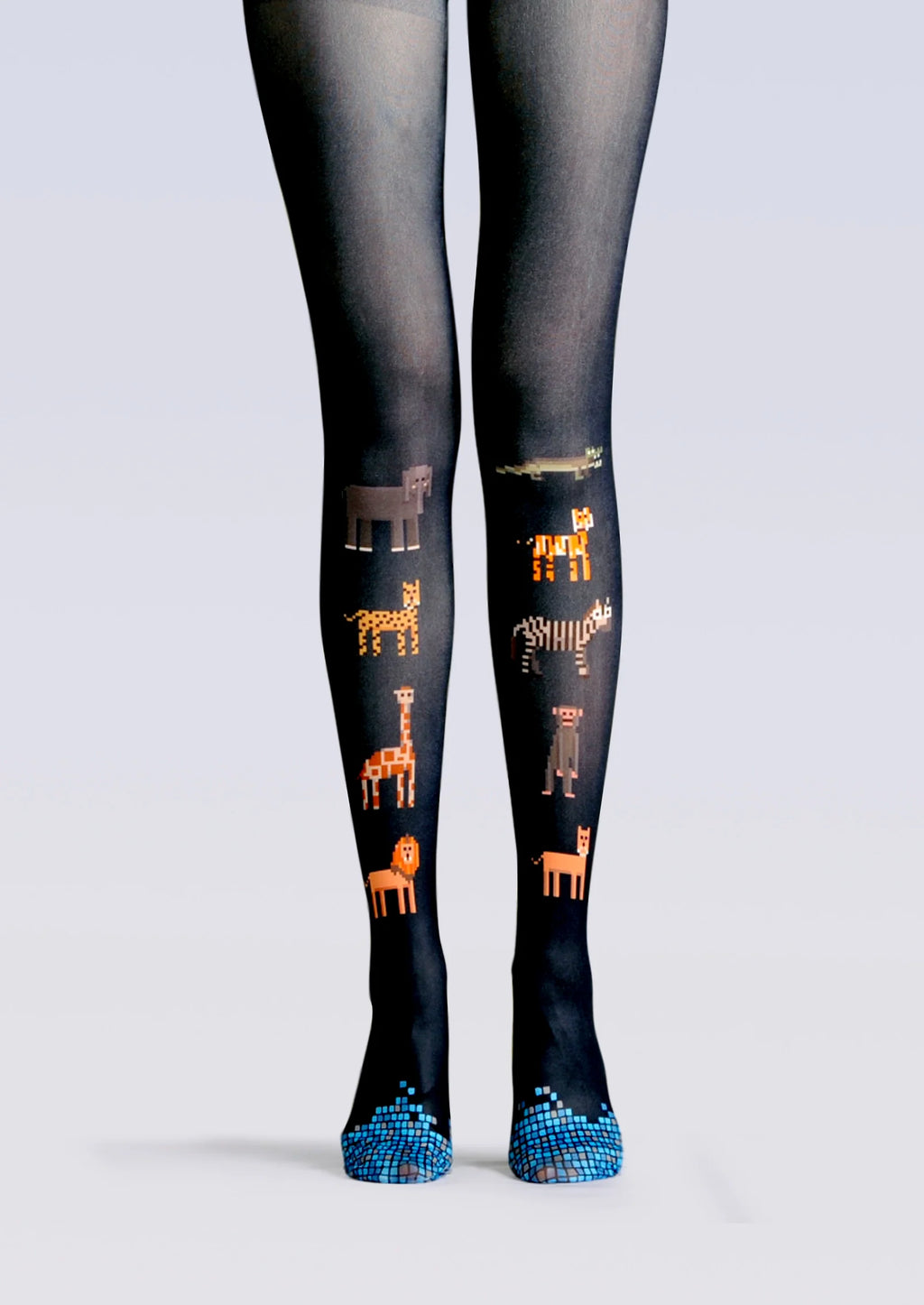 Viken Plan Fun Print Tights Animals Pantyhose/Tights [Pixel Gragg]