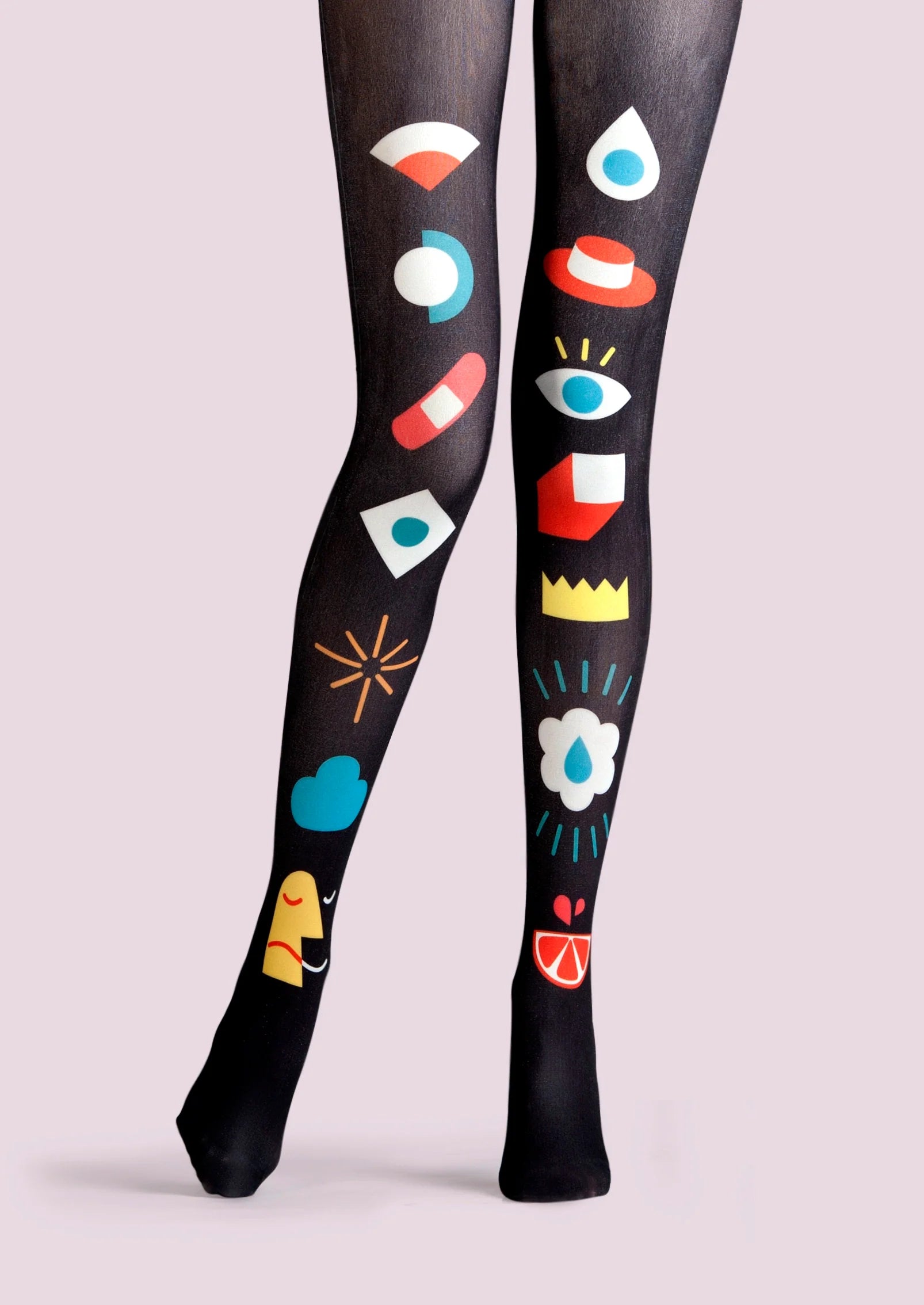 Viken Plan Fun art Print Tights Geometric figure Pantyhose/Tights [Interesting icons]