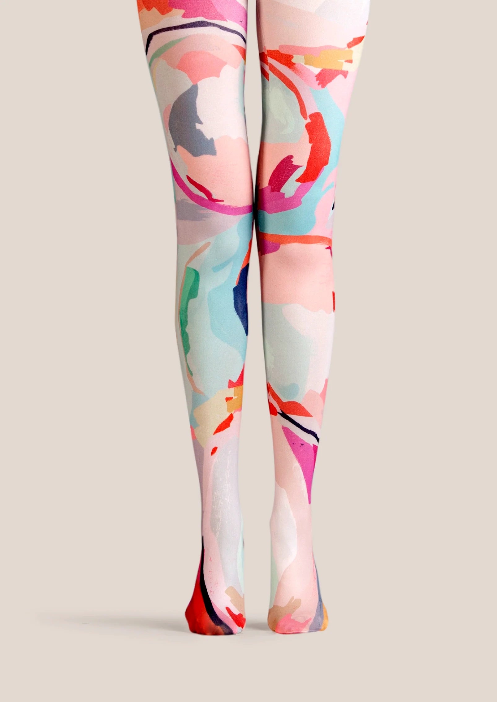 Viken Plan Popart Print Tights Color Painting Pantyhose/Tights [Condensed colors]
