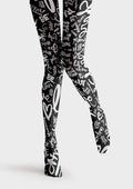 Viken Plan Valentine's Day Mono Heart Tights Hosiery Pantyhose