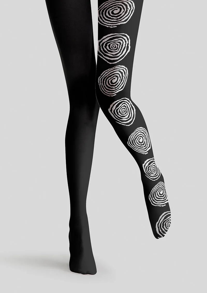 Viken Plan Fun Art Optic Geo Tights Hosiery Pantyhose