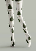 Viken Plan Christmas Tree Graphic Tights Hosiery Pantyhose