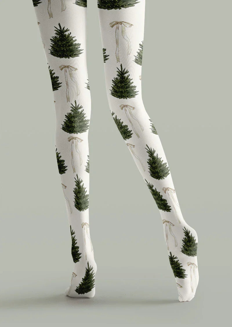 Viken Plan Christmas Tree Graphic Tights Hosiery Pantyhose
