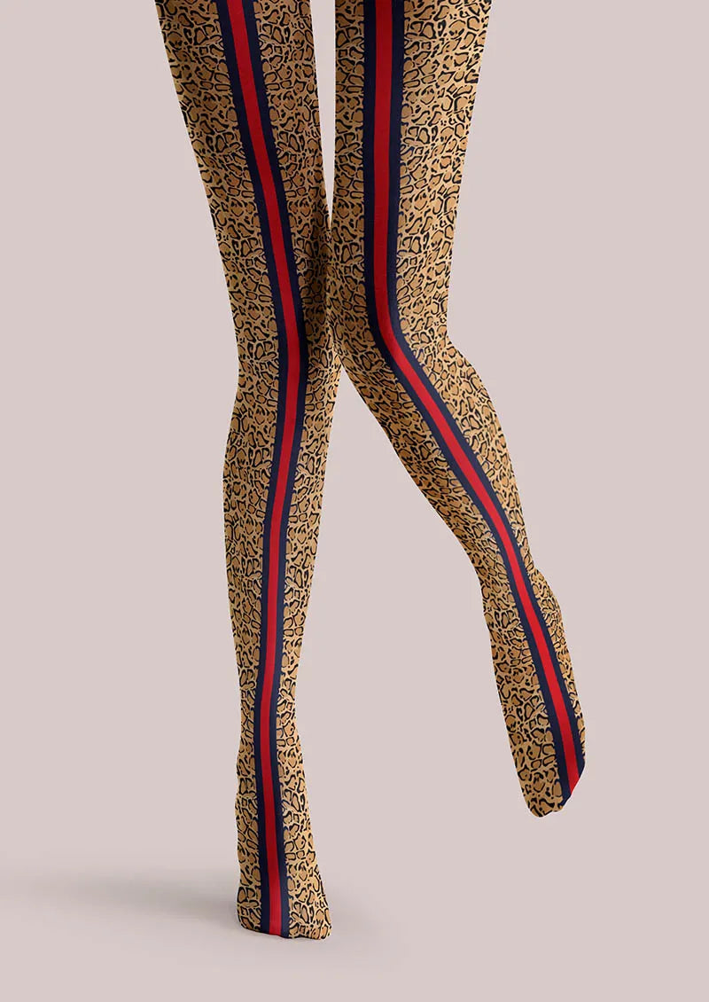 Viken Plan Rainbow Tiger Tights Hosiery Pantyhose