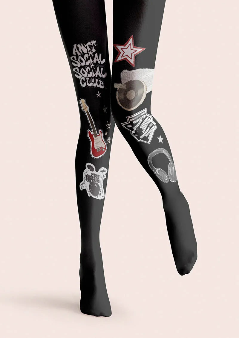 Viken Plan Musical elements Rock Statement Tights Hosiery Pantyhose