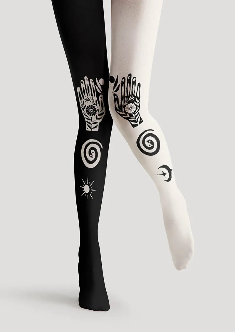 Viken Plan Bohemia Star Hand Omen Tights Hosiery Pantyhose