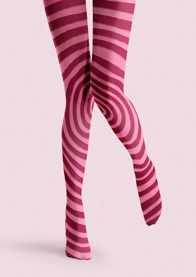 Viken Plan Pink Swirl Tights Hosiery Pantyhose