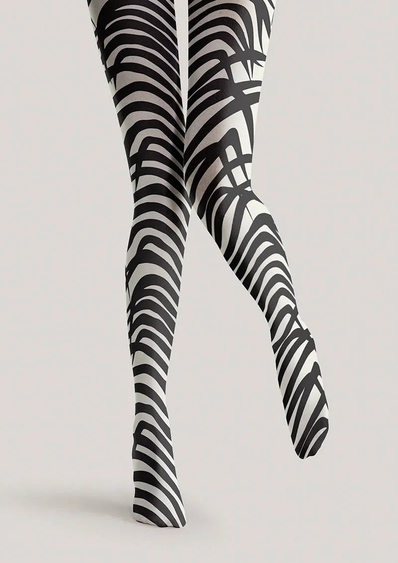 Viken Plan Floral pattern Feather Lines Tights Hosiery Pantyhose