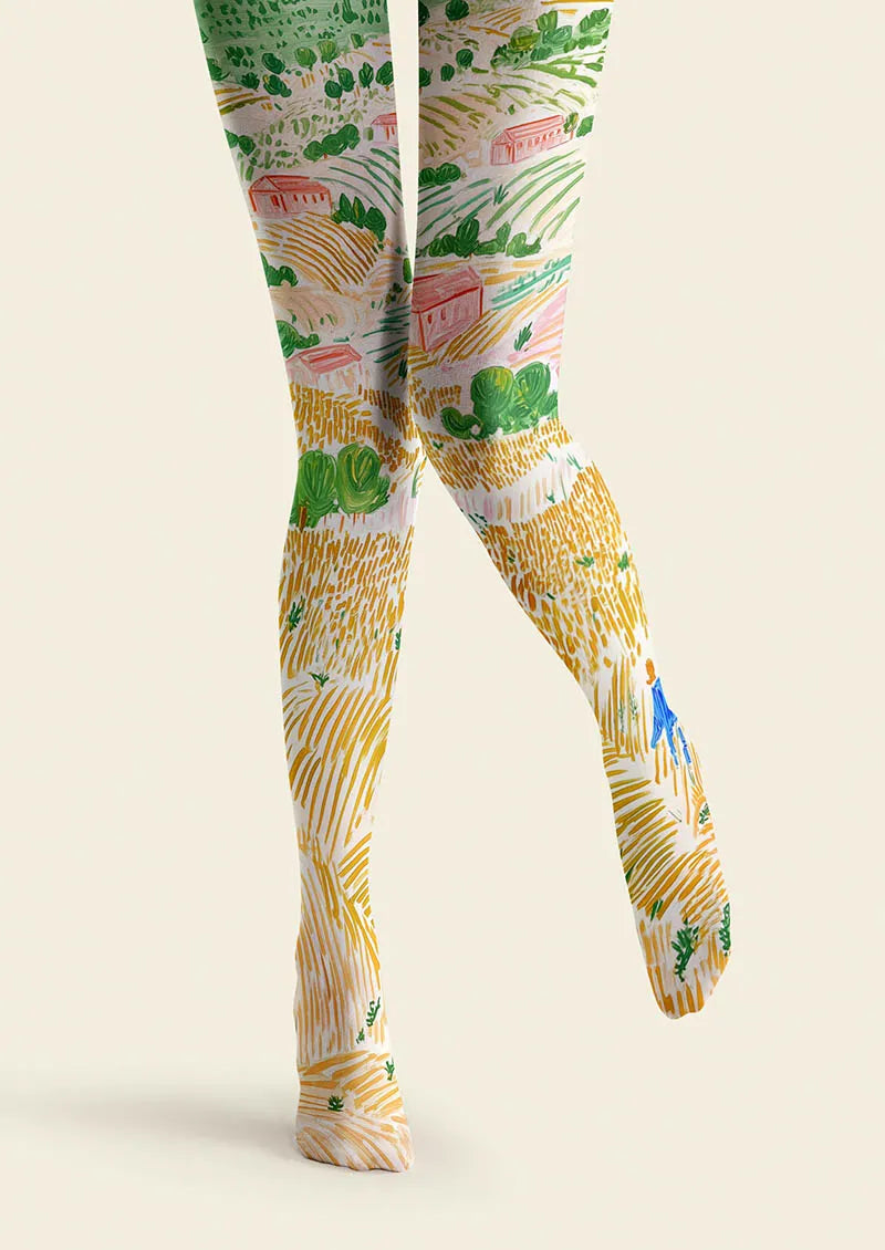 Viken Plan Pastoral Sketch Tights Hosiery Pantyhose
