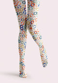 Viken Plan Color Dots Tights Hosiery Pantyhose