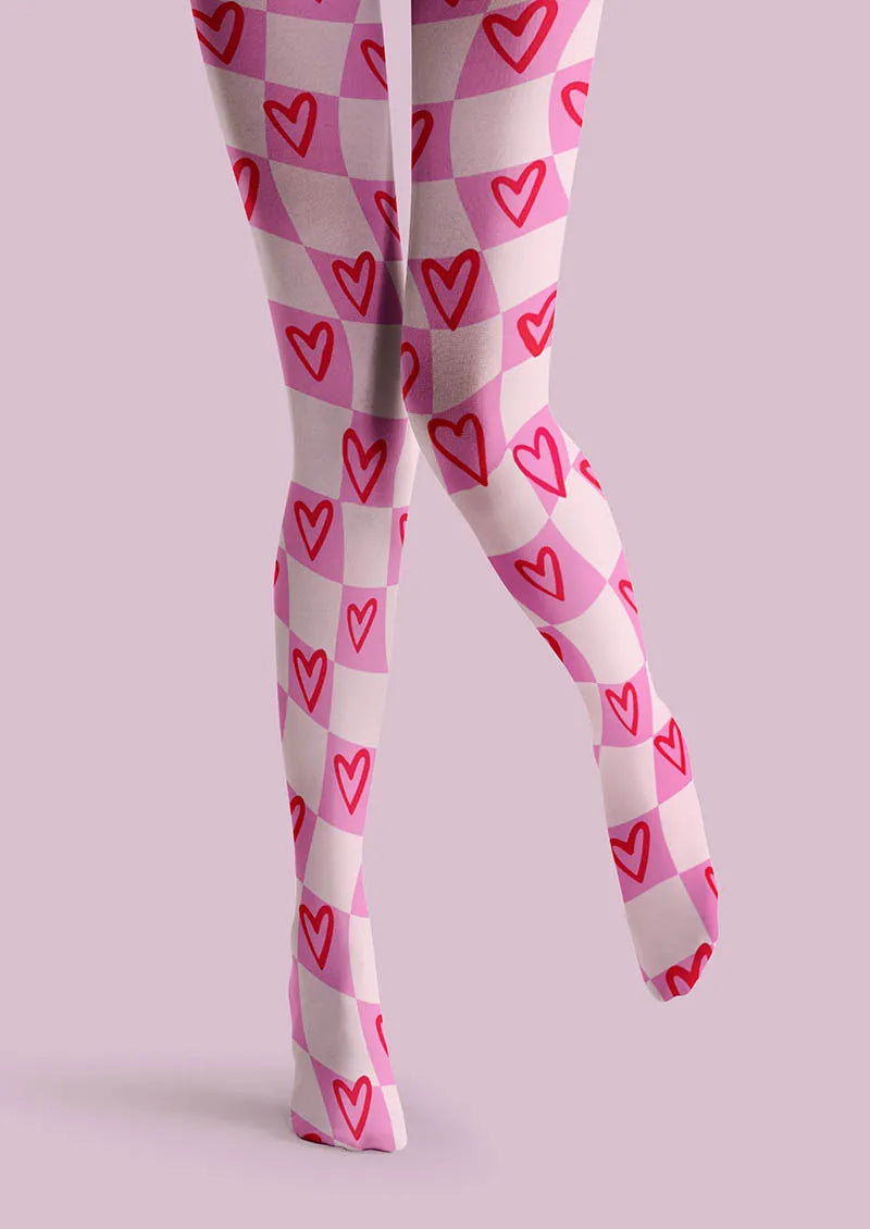 Viken Plan Valentine's Day Love Wave Tights Hosiery Pantyhose