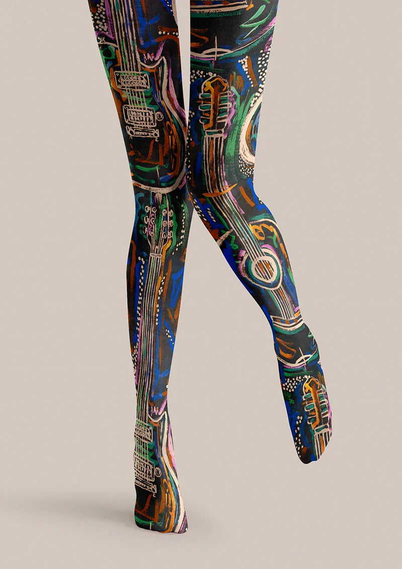 Viken Plan Musical elements Electro Circuit Tights Hosiery Pantyhose