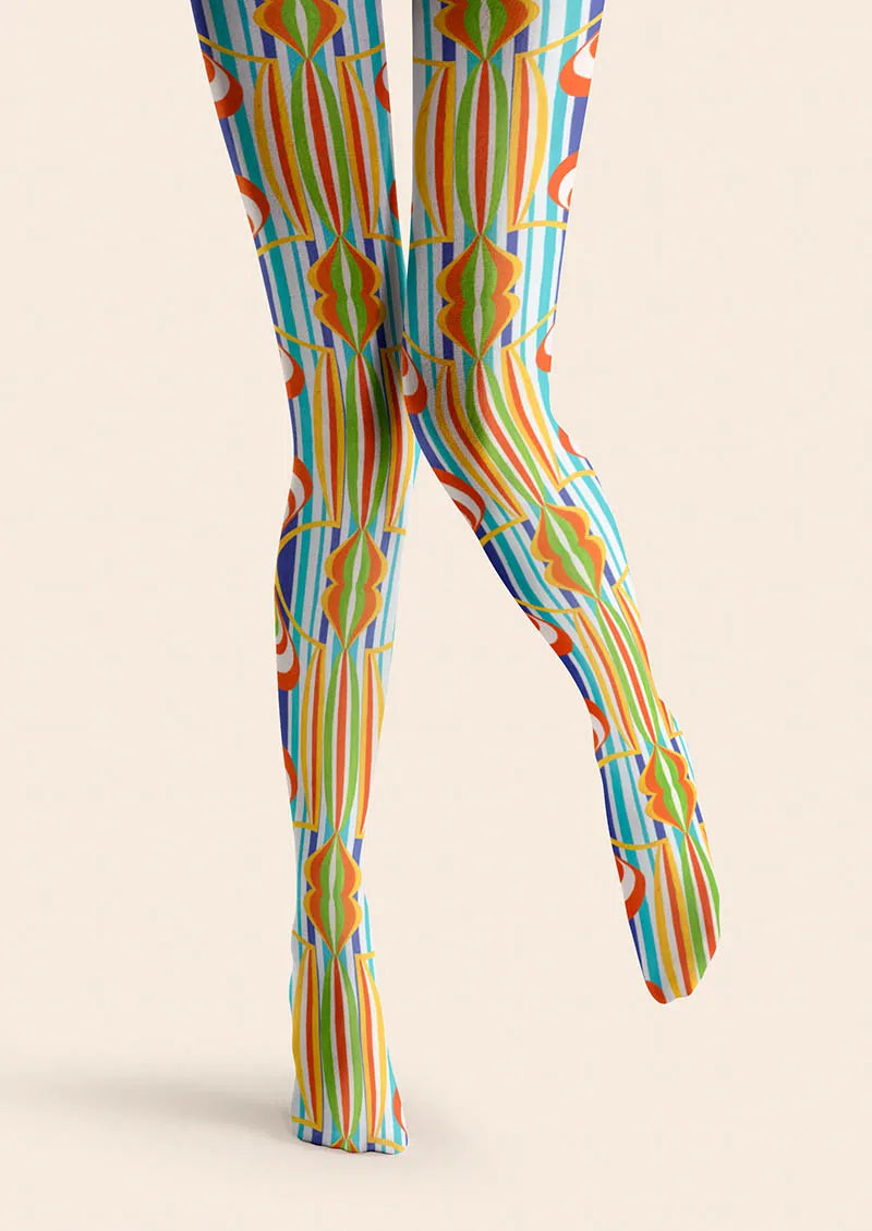 Viken Plan Broken Stripe Tights Hosiery Pantyhose