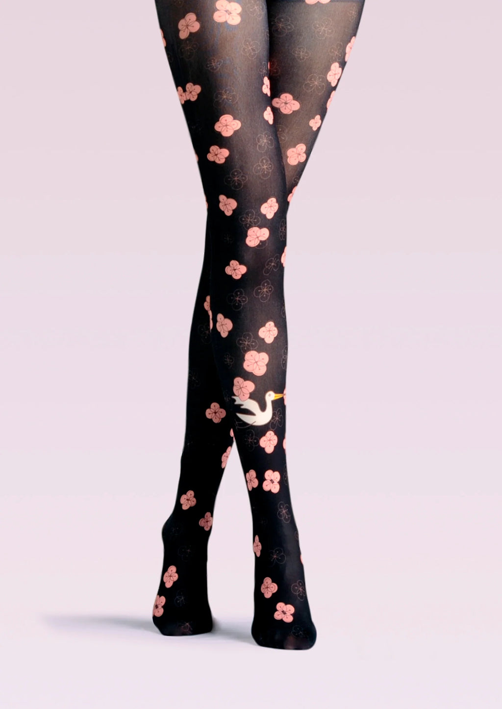 Viken Plan Cherry Blossoms Print Tights Hosiery Pantyhose