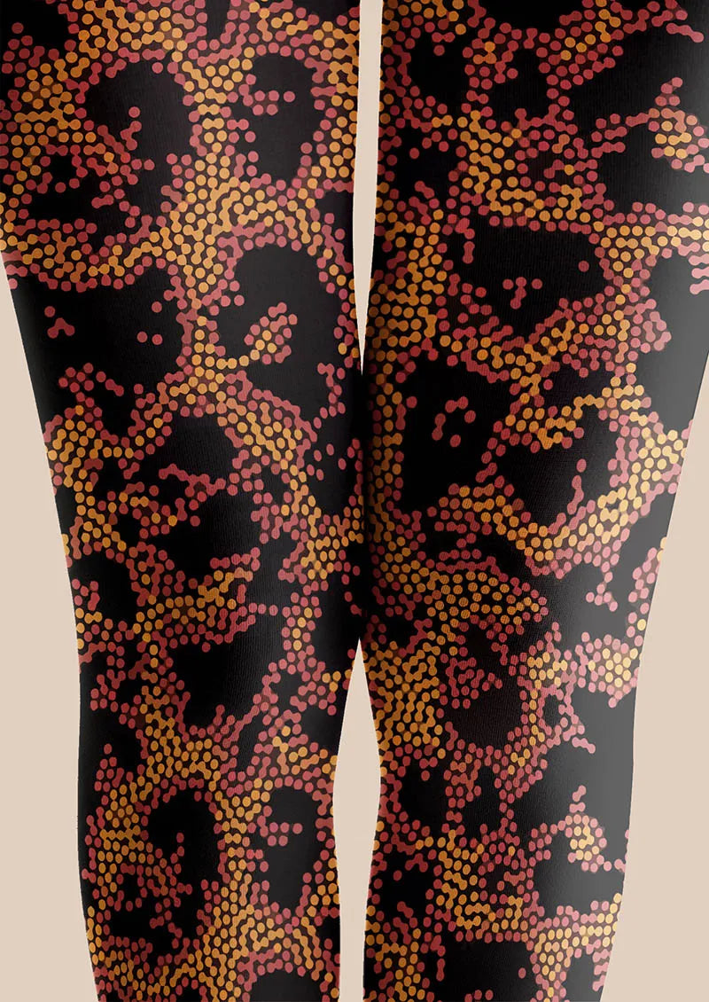 Viken Plan Luxe Leopard Spot Tights Hosiery Pantyhose