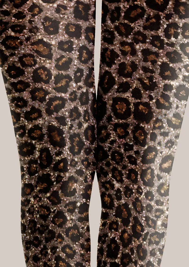 Viken Plan Classic Leopard Tights Hosiery Pantyhose