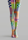 Viken Plan Geometric Shape Tights Hosiery Pantyhose