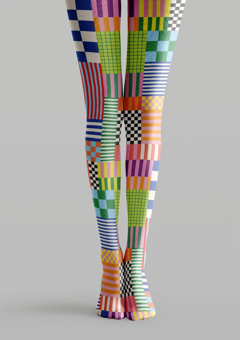 Viken Plan Geometric Shape Tights Hosiery Pantyhose