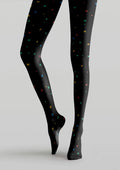 Viken Plan Color Speckle Dot Tights Hosiery Pantyhose