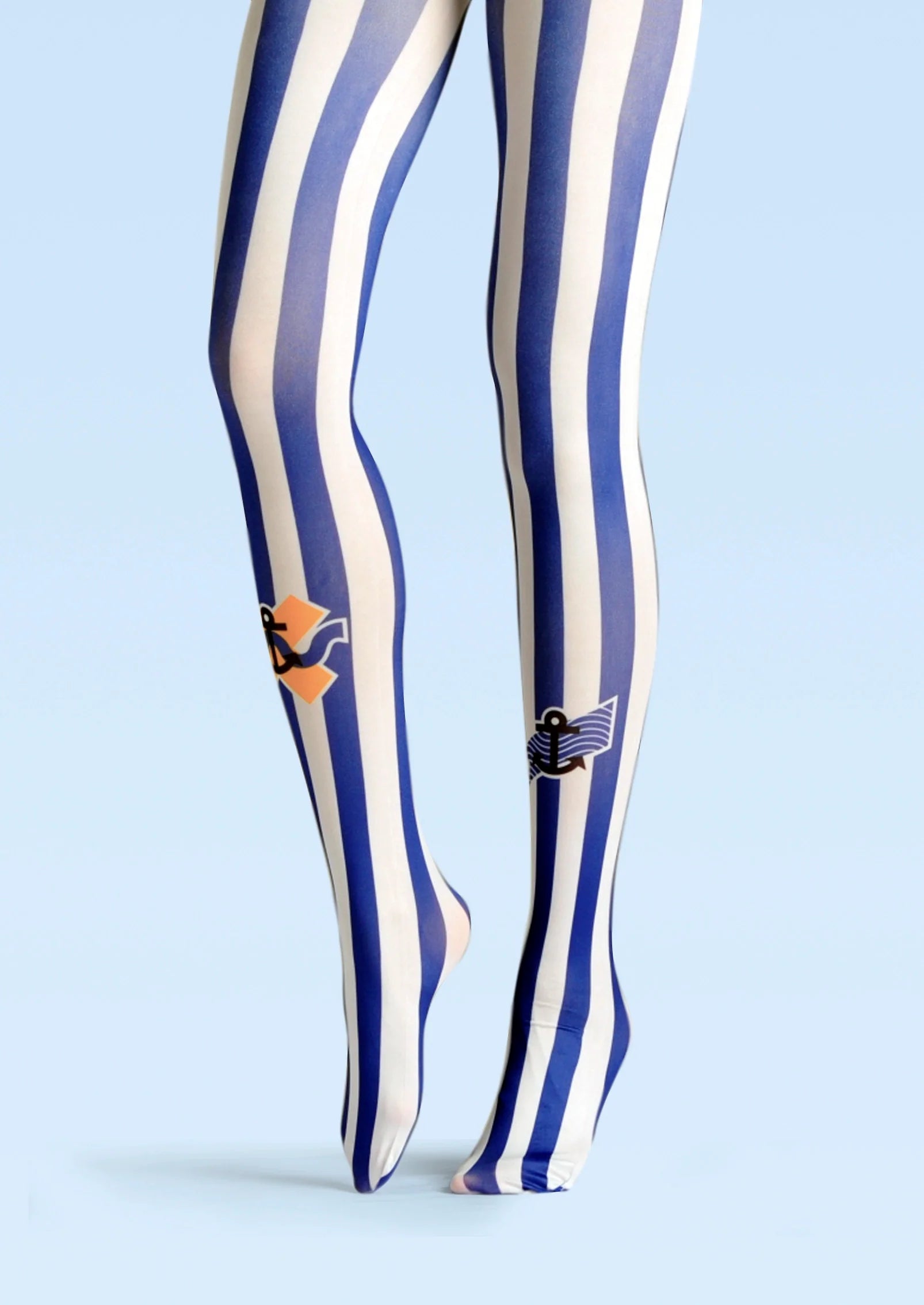Viken Plan College Print Tights Fun art Pantyhose/Tights [Youngster Mariners]