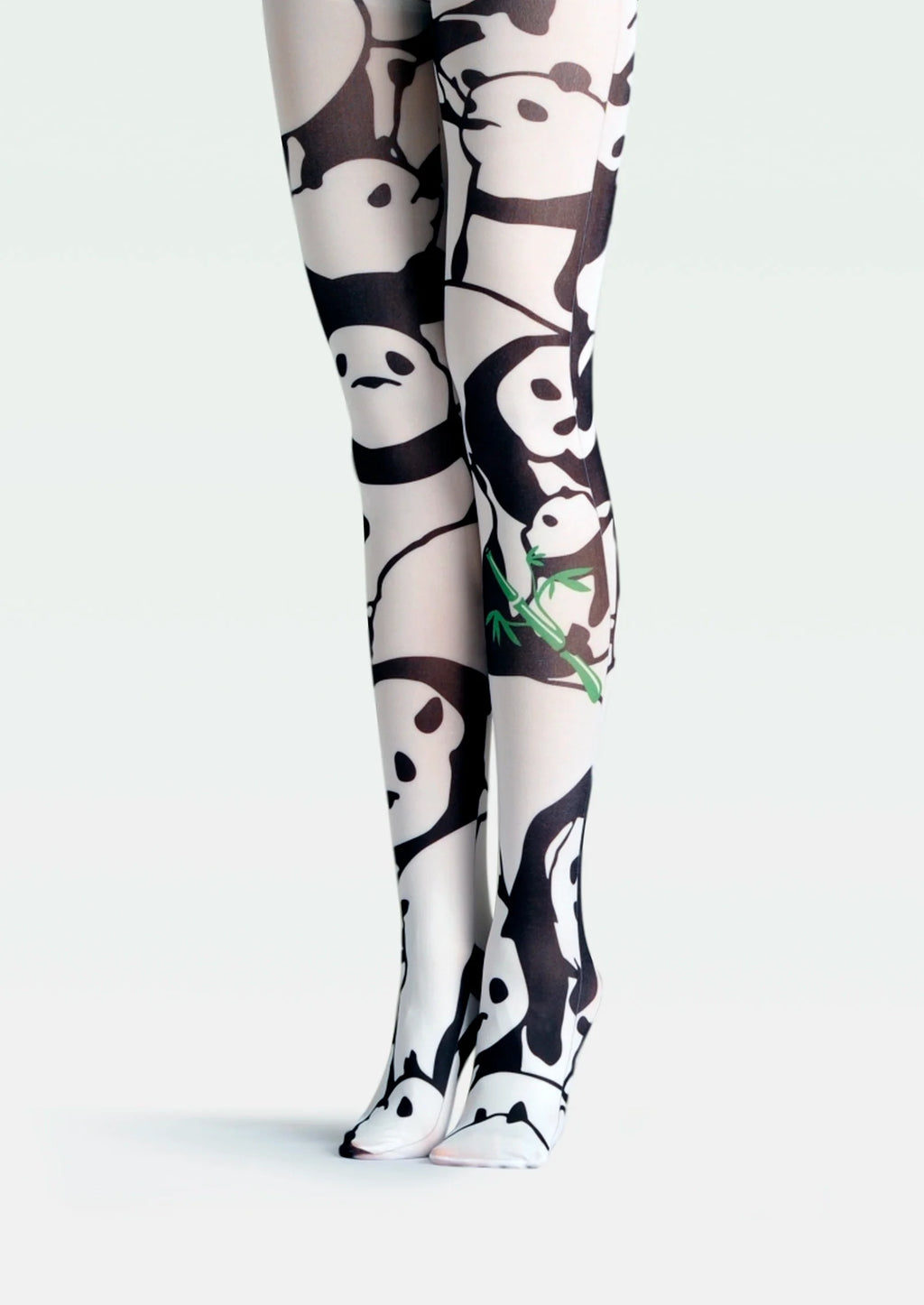 Viken Plan Fun art Print Tights Enjoyable Pantyhose/Tights [Panda Family]