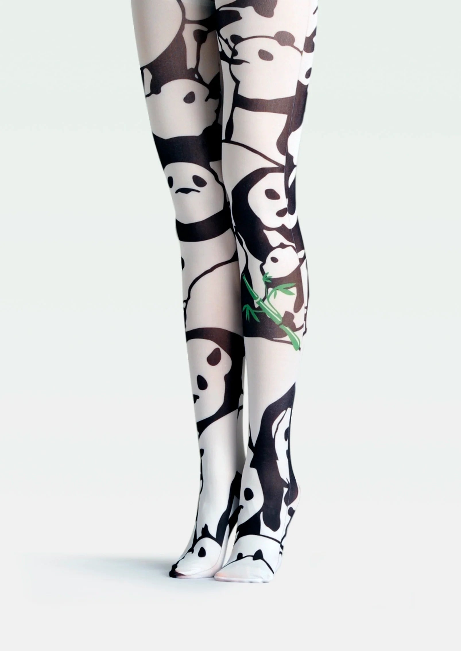 Viken Plan Fun art Print Tights Enjoyable Pantyhose/Tights [Panda Family]