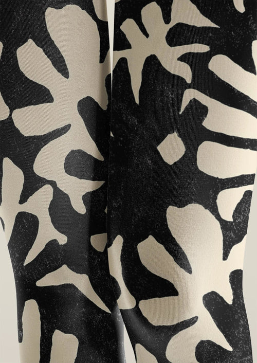 Viken Plan Black Botanica Tights Hosiery Pantyhose