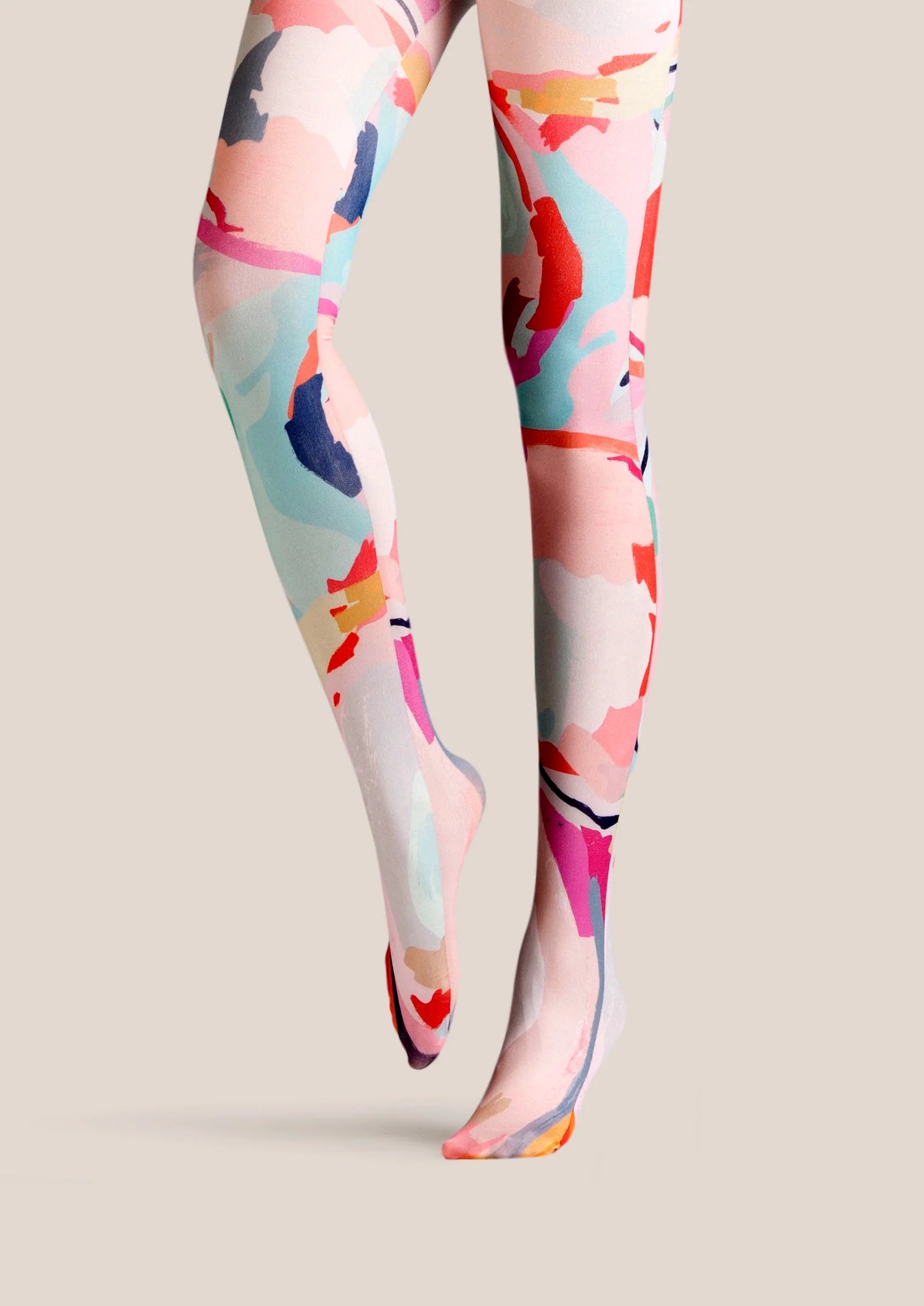 Viken Plan Popart Print Tights Color Painting Pantyhose/Tights [Condensed colors]