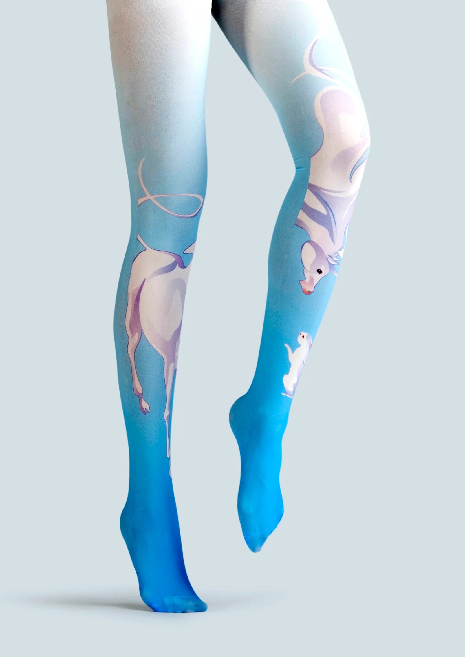 Viken Plan Aesthetics art Print Tights Personality Pantyhose/Tights [Ethereal Mare & Bunny]