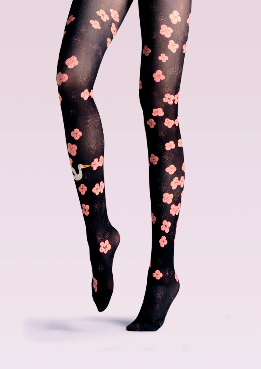Viken Plan Cherry Blossoms Print Tights Hosiery Pantyhose