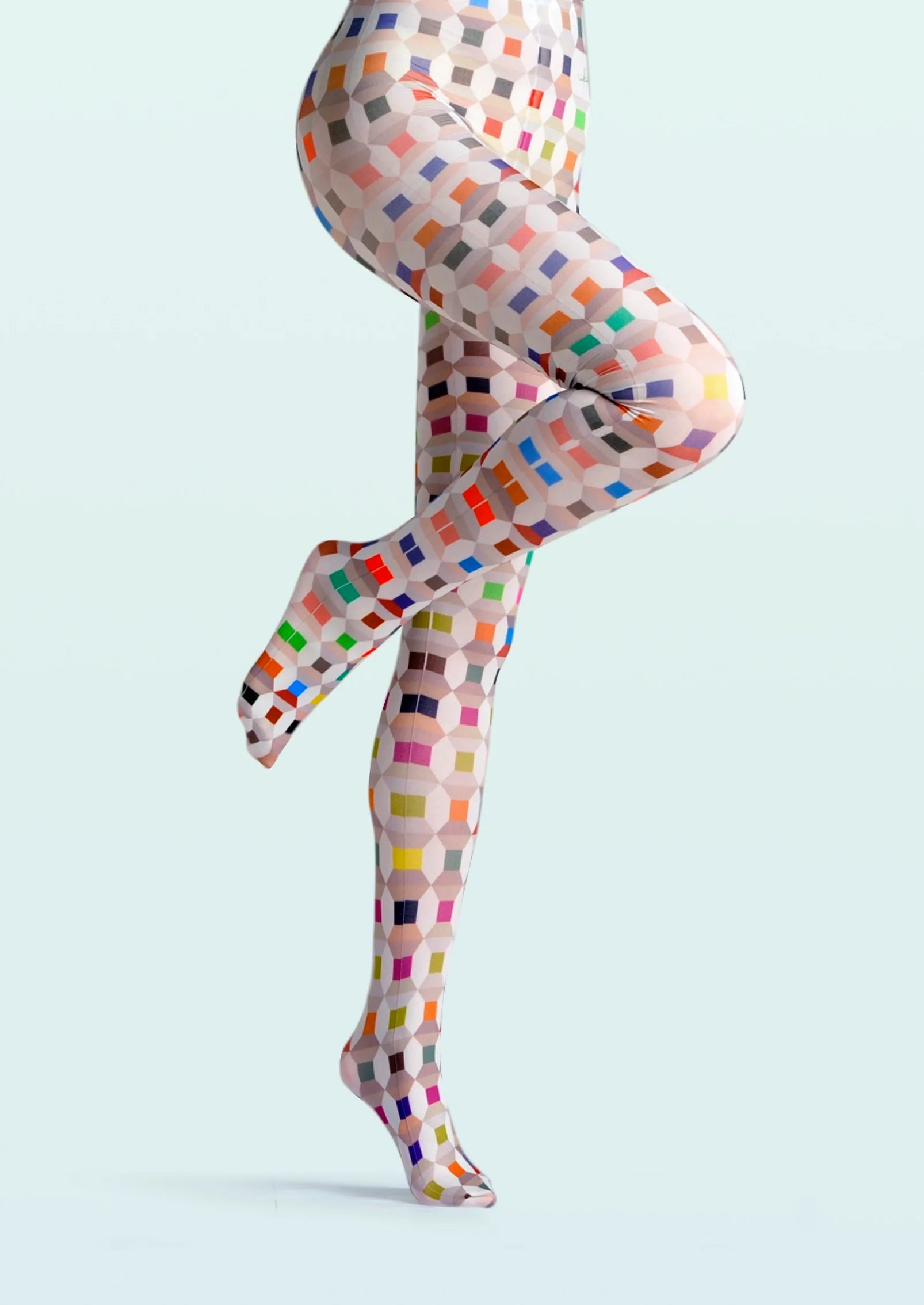 Viken Plan Colacli Print Tights Hosiery Pantyhose