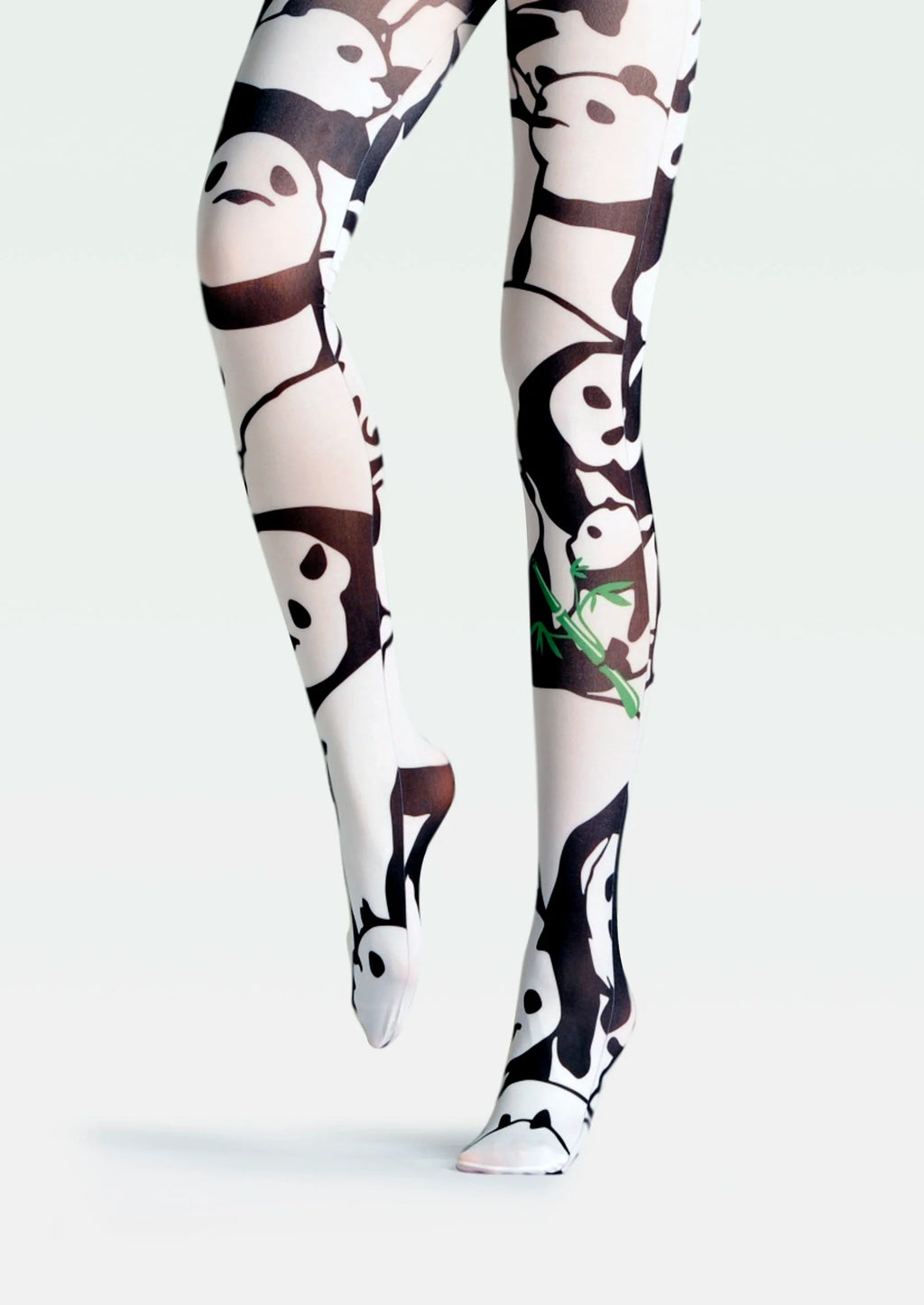 Viken Plan Fun art Print Tights Enjoyable Pantyhose/Tights [Panda Family]