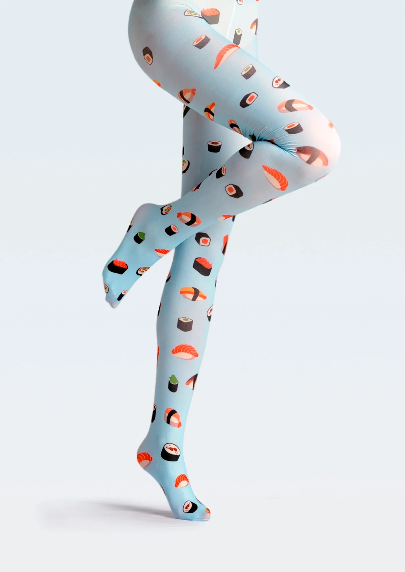 Viken Plan Fun art Print Tights Freshness Pantyhose/Tights [Sushi Sushi]