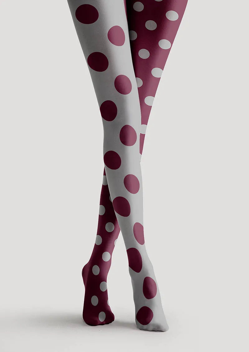 Viken Plan Dot Clash Tights Hosiery Pantyhose