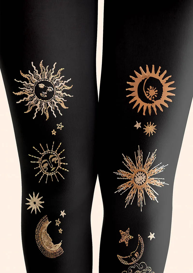 Viken Plan Bohemia Sun & Moon Spell Tights Hosiery Pantyhose