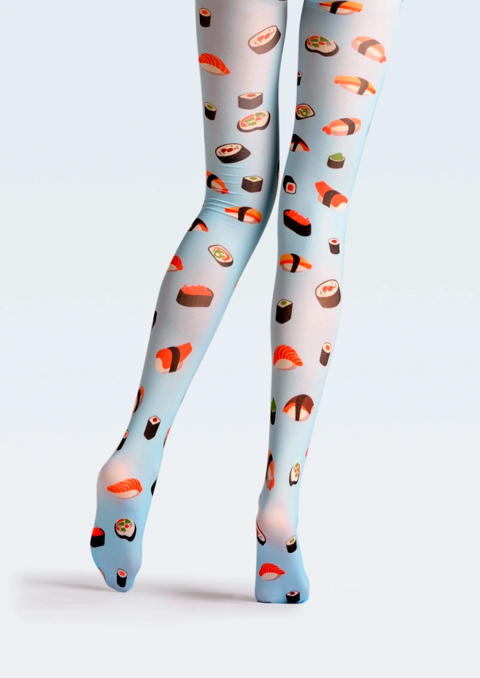 Viken Plan Fun art Print Tights Freshness Pantyhose/Tights [Sushi Sushi]
