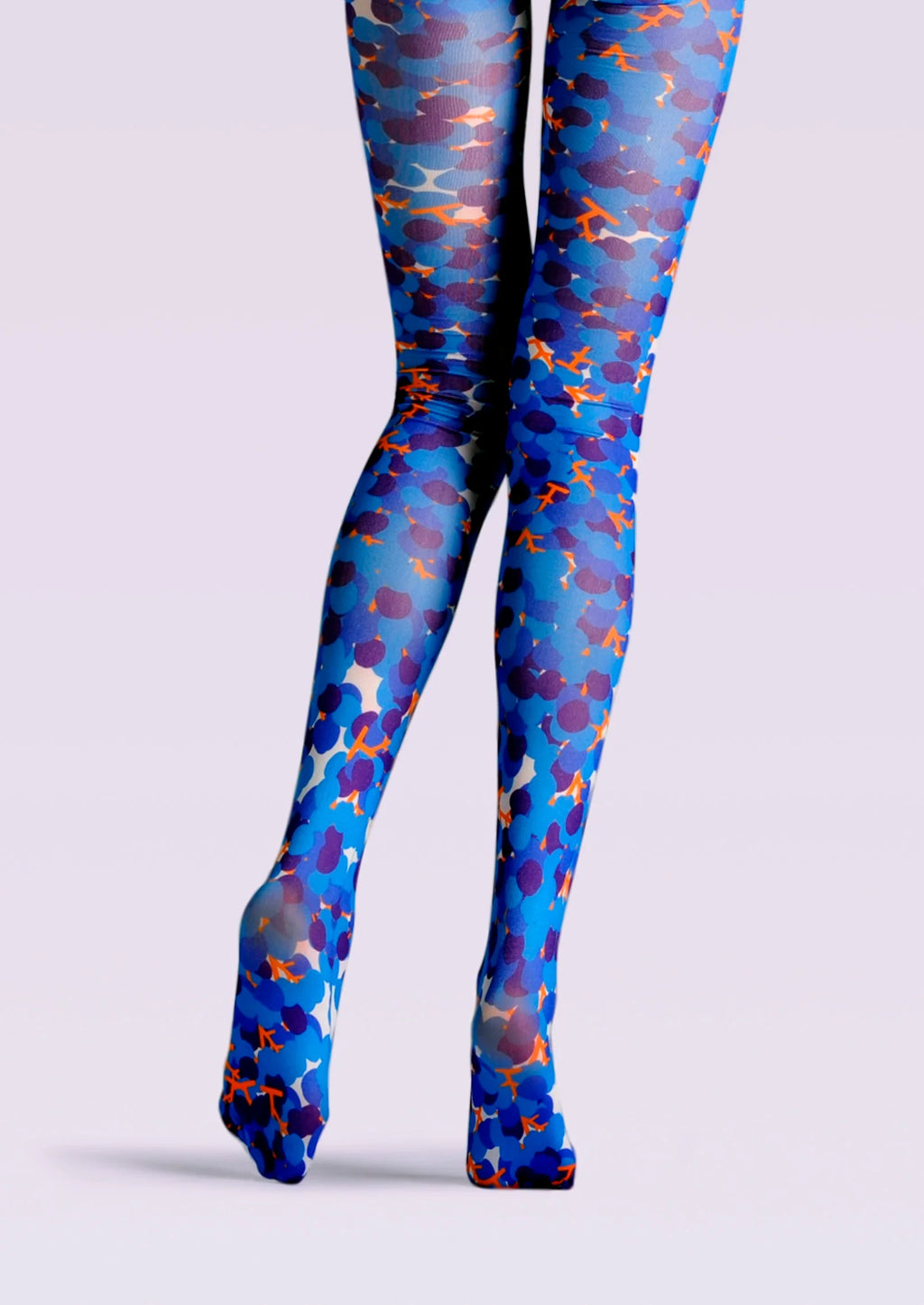 Viken Plan Fun art Print Tights Color Pantyhose/Tights [Cat in Purple vineyard]