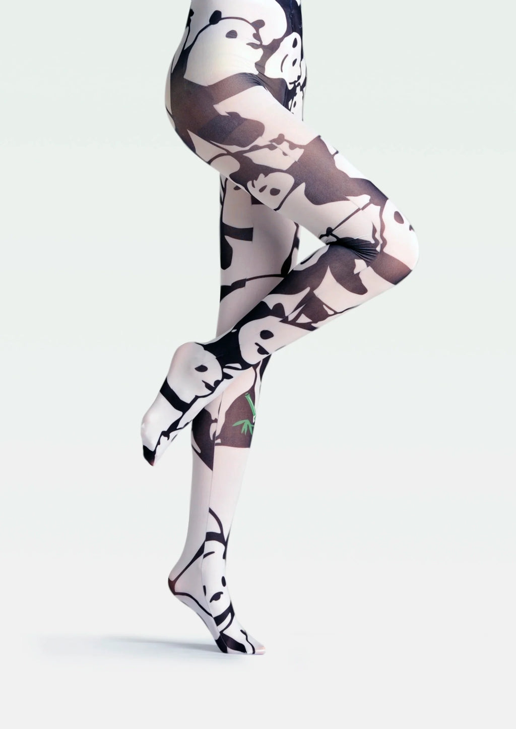 Viken Plan Fun art Print Tights Enjoyable Pantyhose/Tights [Panda Family]