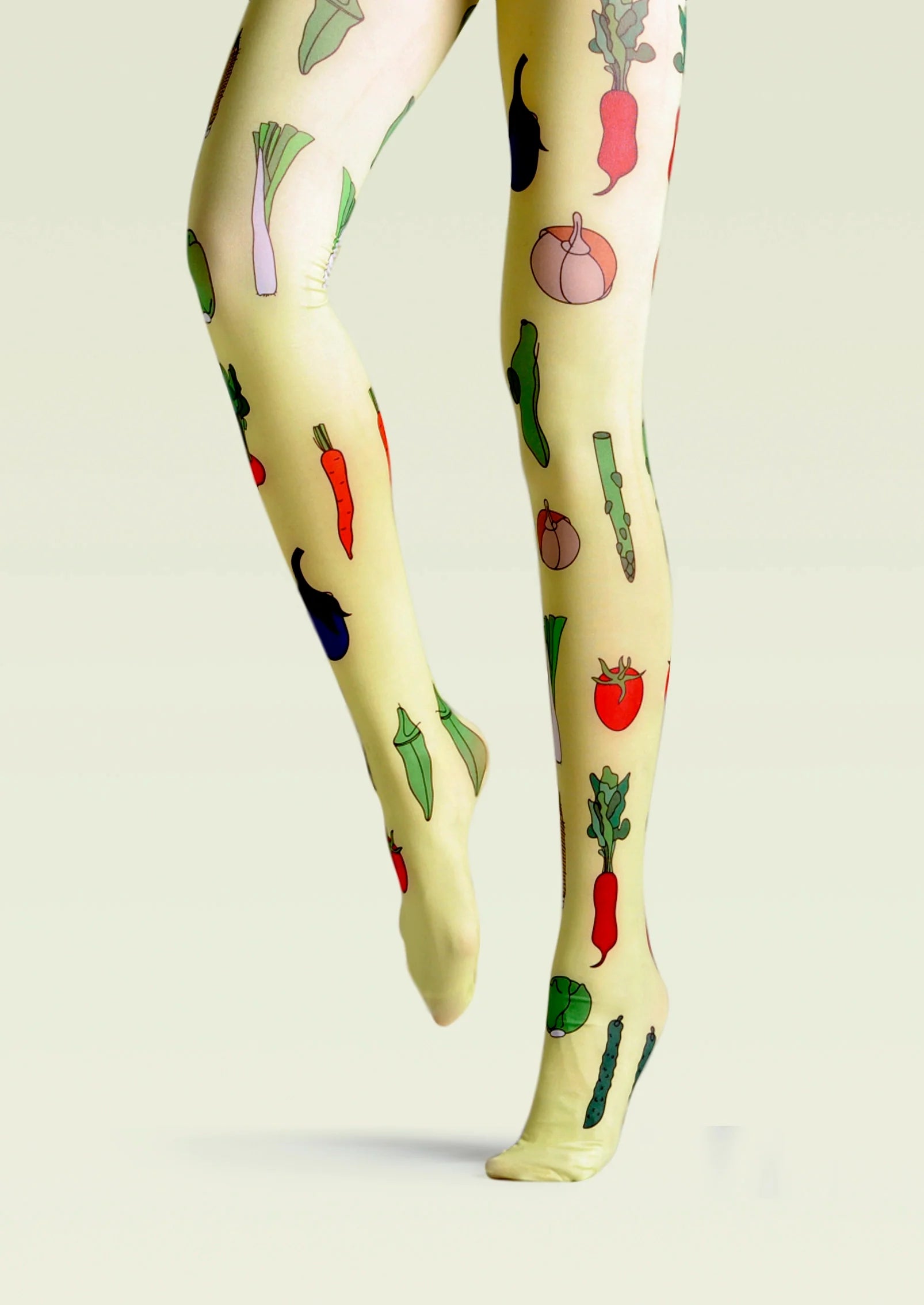 Viken Plan Fun Print Tights Art Pantyhose/Tights [Verdant Farm]