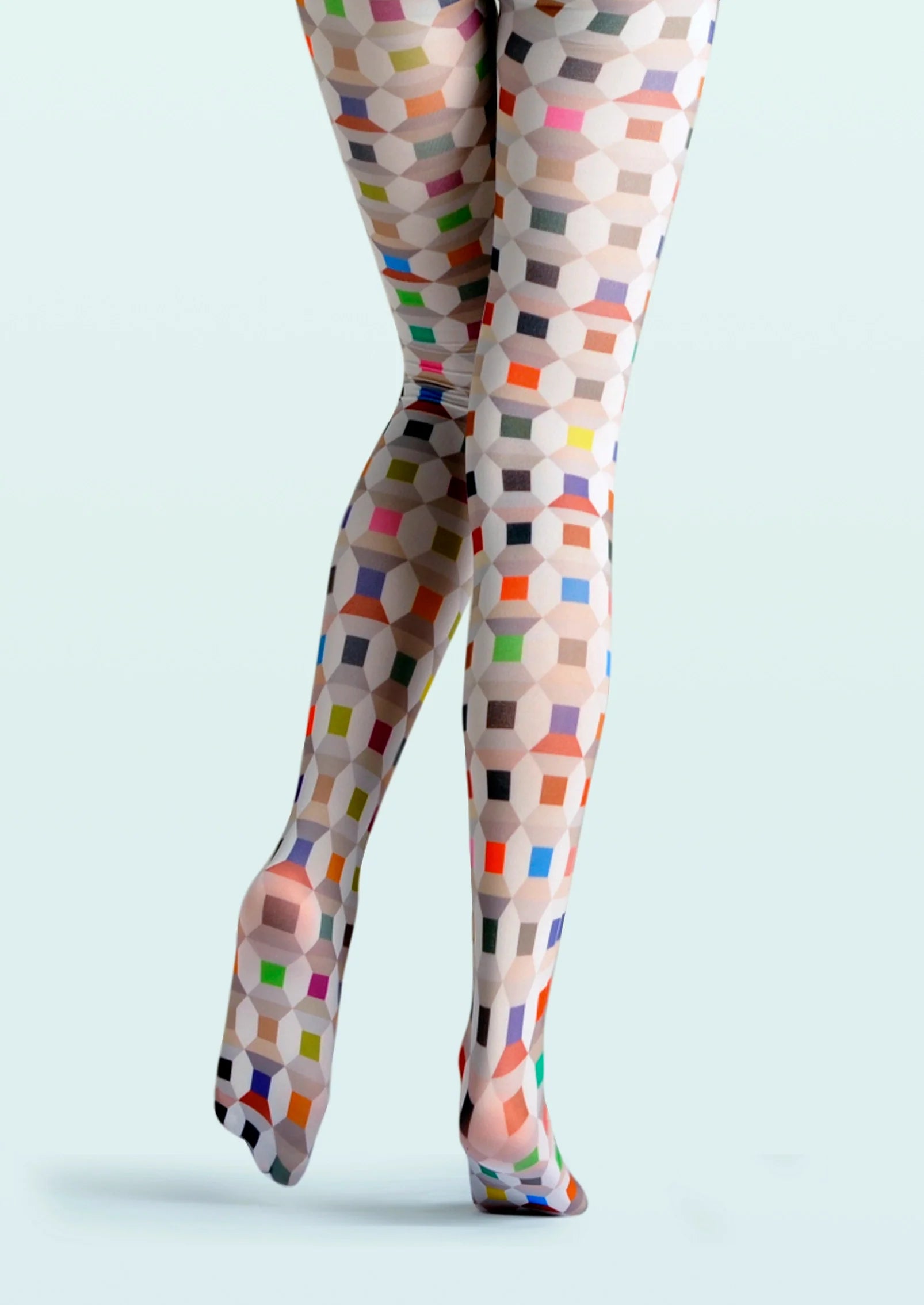 Viken Plan Colacli Print Tights Hosiery Pantyhose