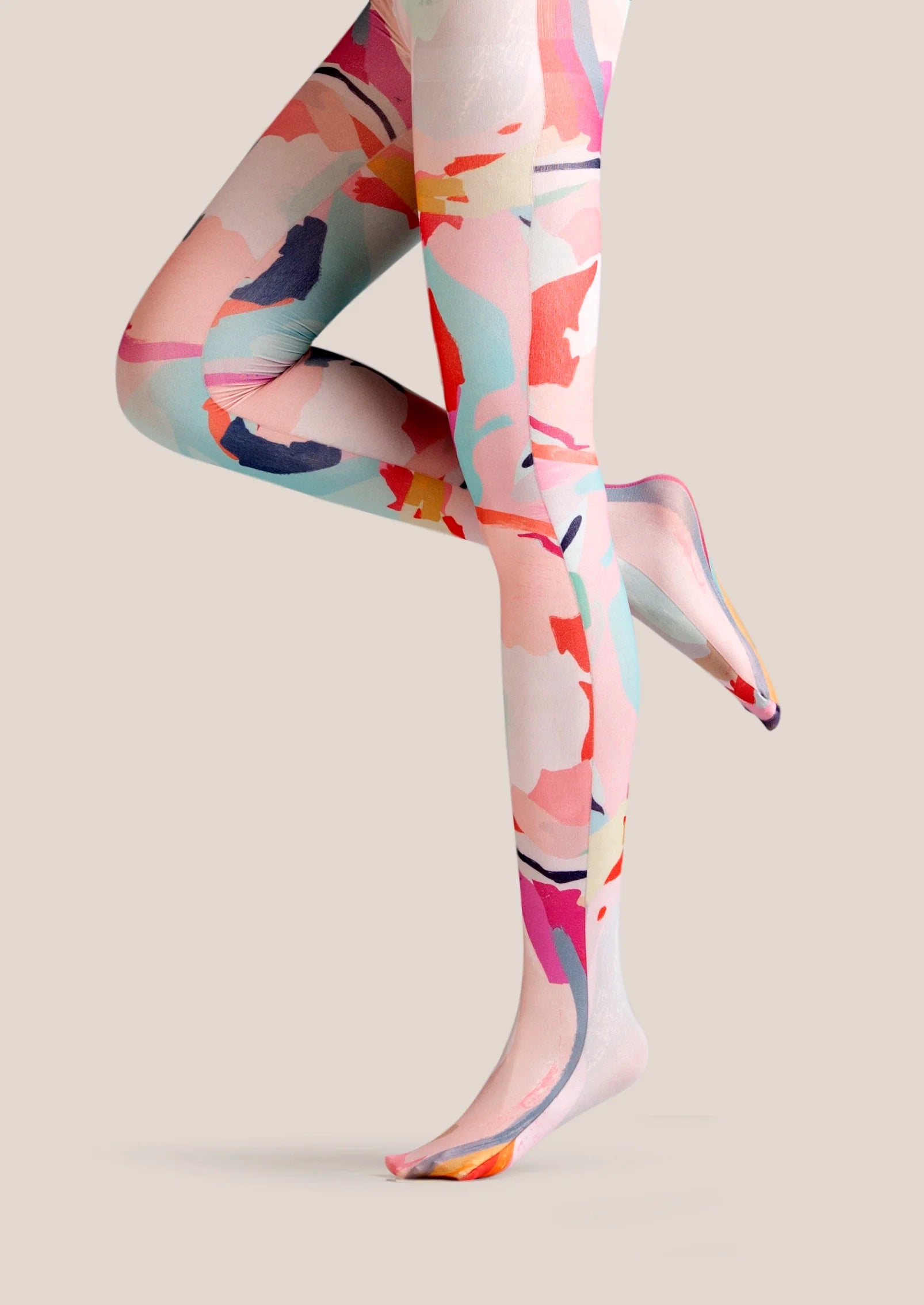 Viken Plan Popart Print Tights Color Painting Pantyhose/Tights [Condensed colors]