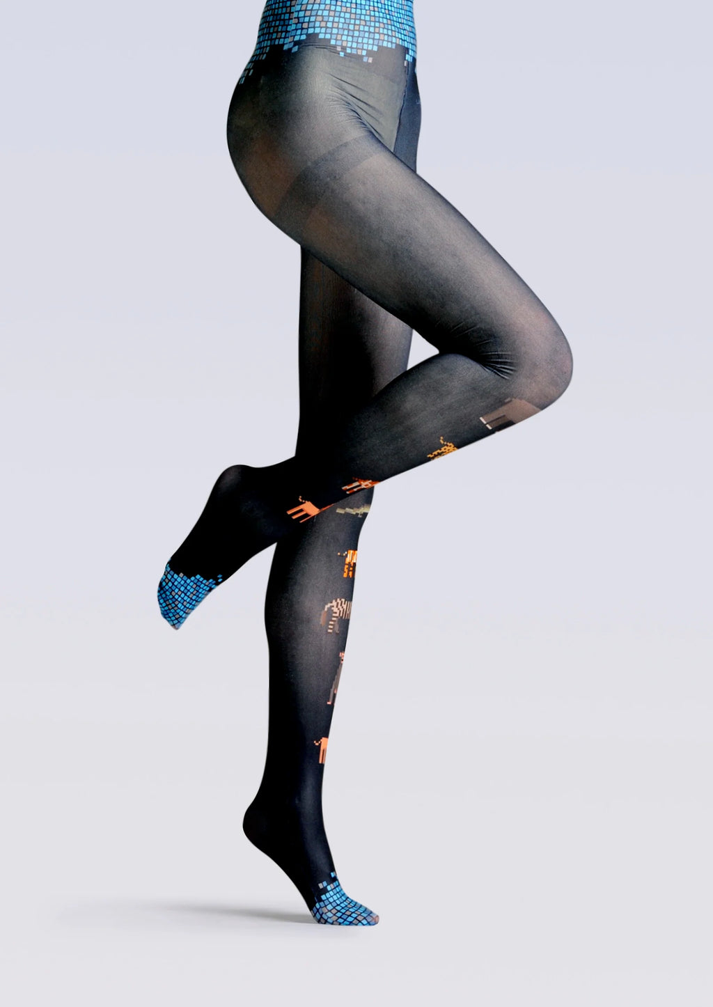 Viken Plan Fun Print Tights Animals Pantyhose/Tights [Pixel Gragg]