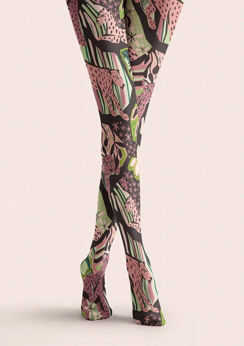 Viken Plan Floral pattern Botanical Tattoo Tights Hosiery Pantyhose