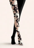 Viken Plan Abstract Leaf Shadow Tights Hosiery Pantyhose