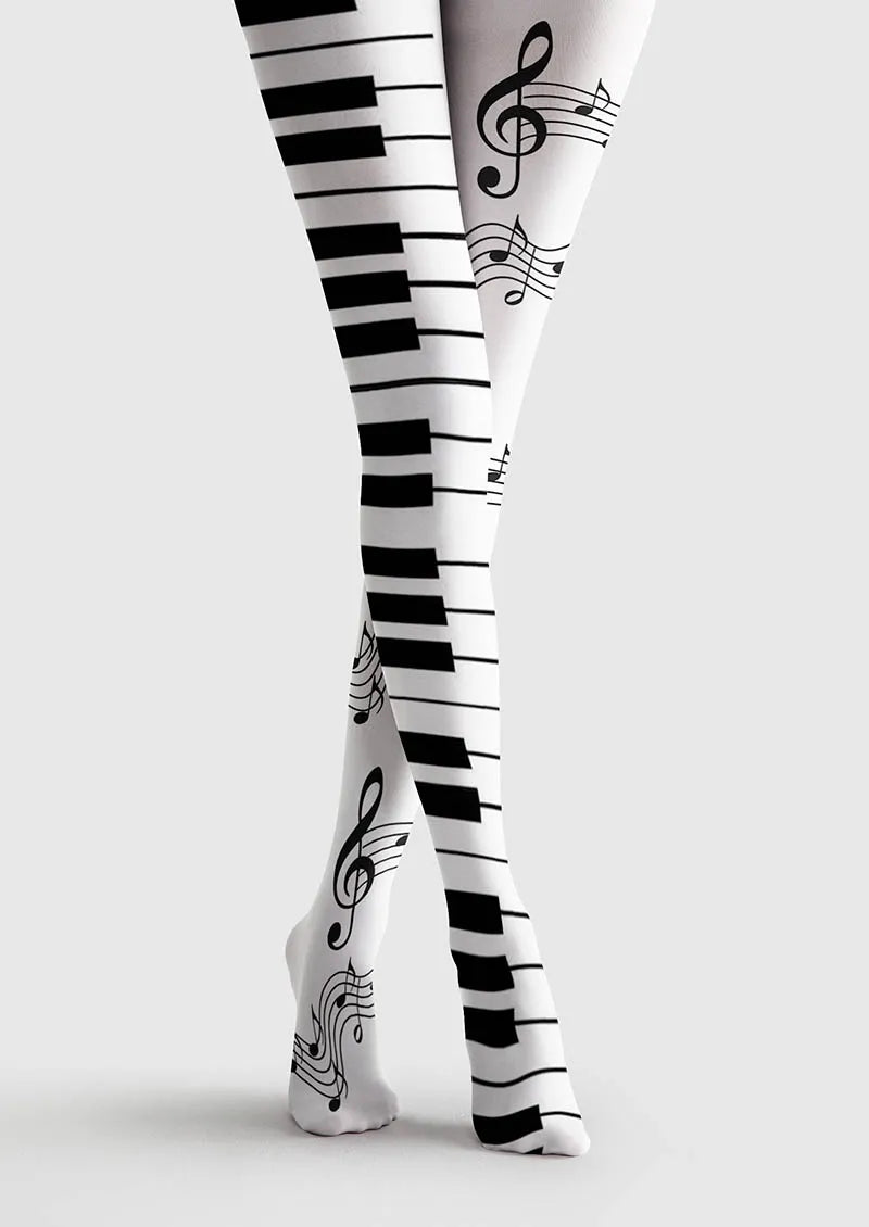Viken Plan Musical elements Music Lines Tights Hosiery Pantyhose