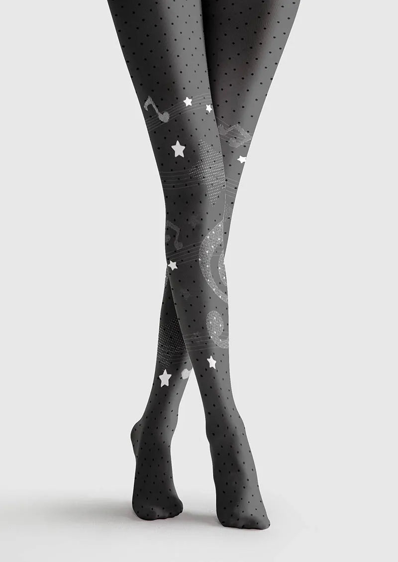 Viken Plan Musical elements Soundwave Split Tights Hosiery Pantyhose