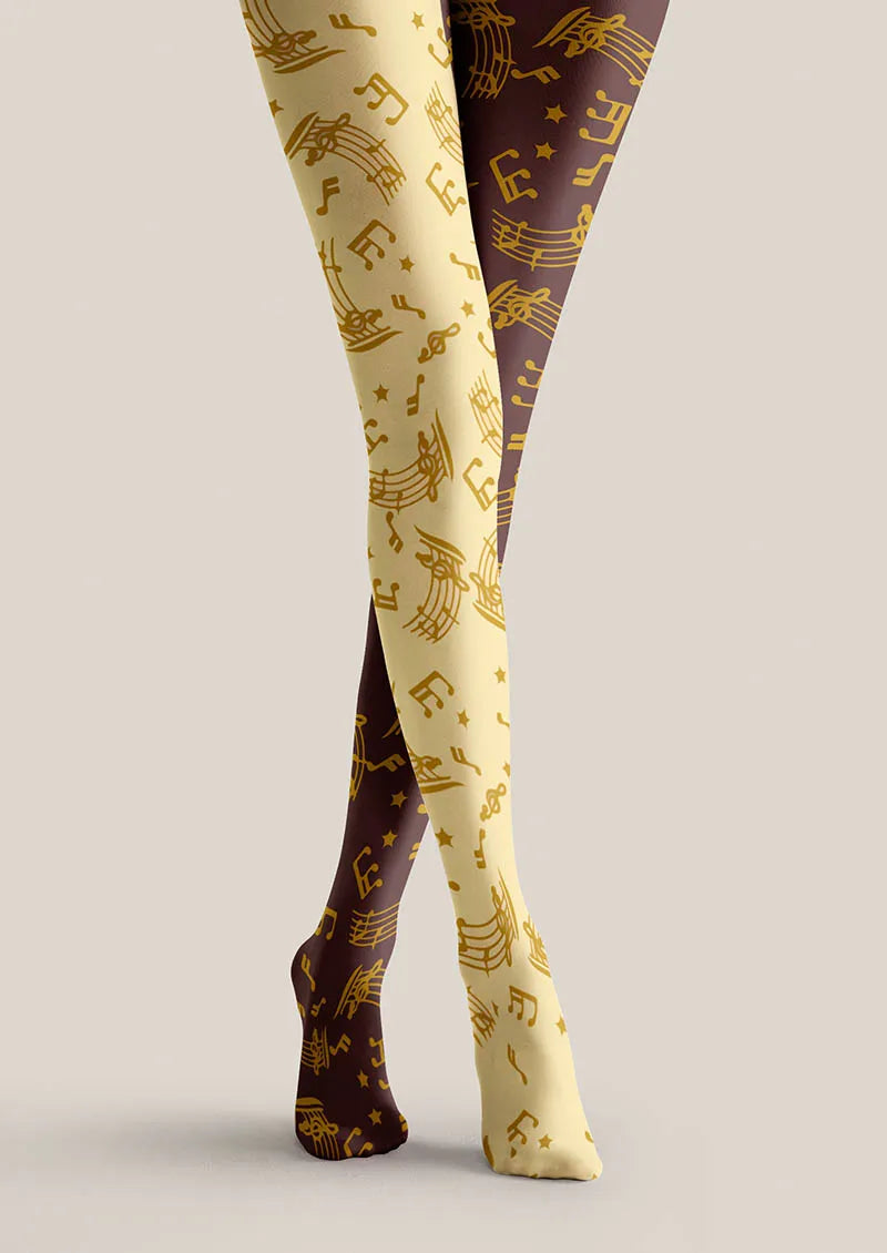 Viken Plan Musical elements Golden Melody Tights Hosiery Pantyhose