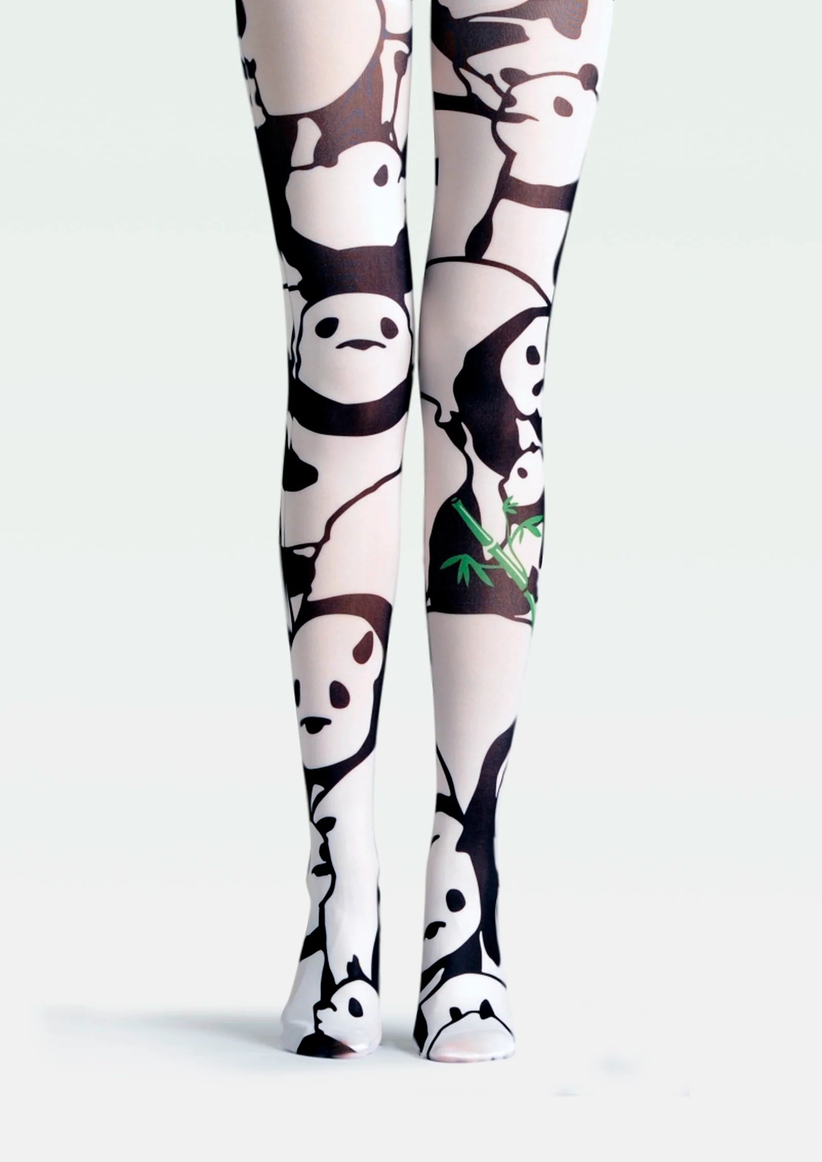 Viken Plan Fun art Print Tights Enjoyable Pantyhose/Tights [Panda Family]