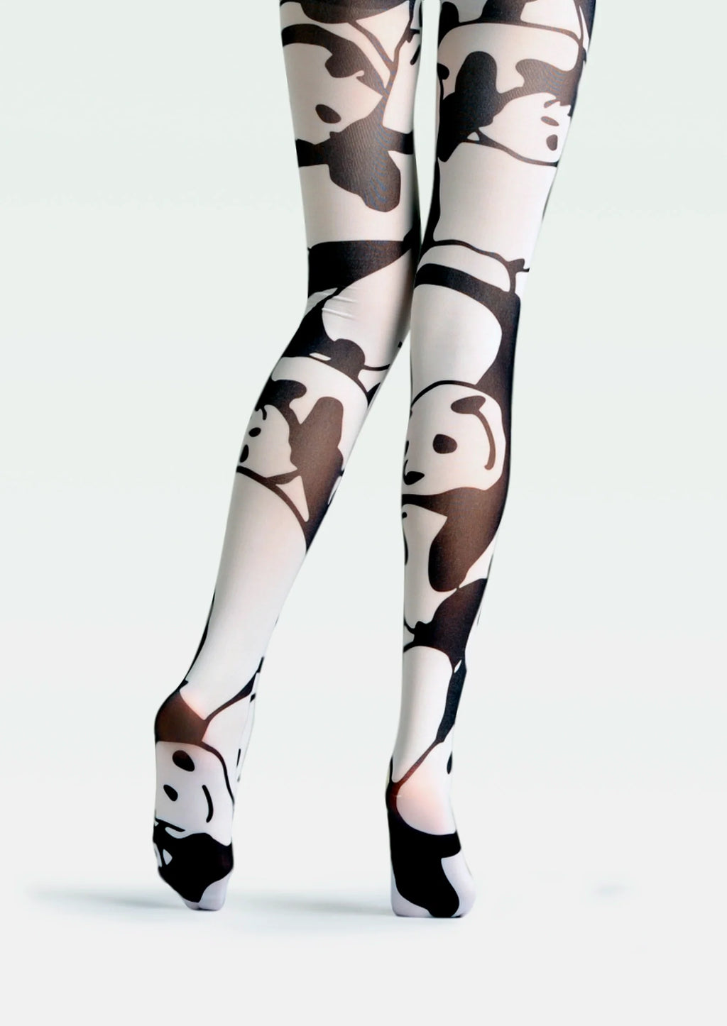 Viken Plan Fun art Print Tights Enjoyable Pantyhose/Tights [Panda Family]