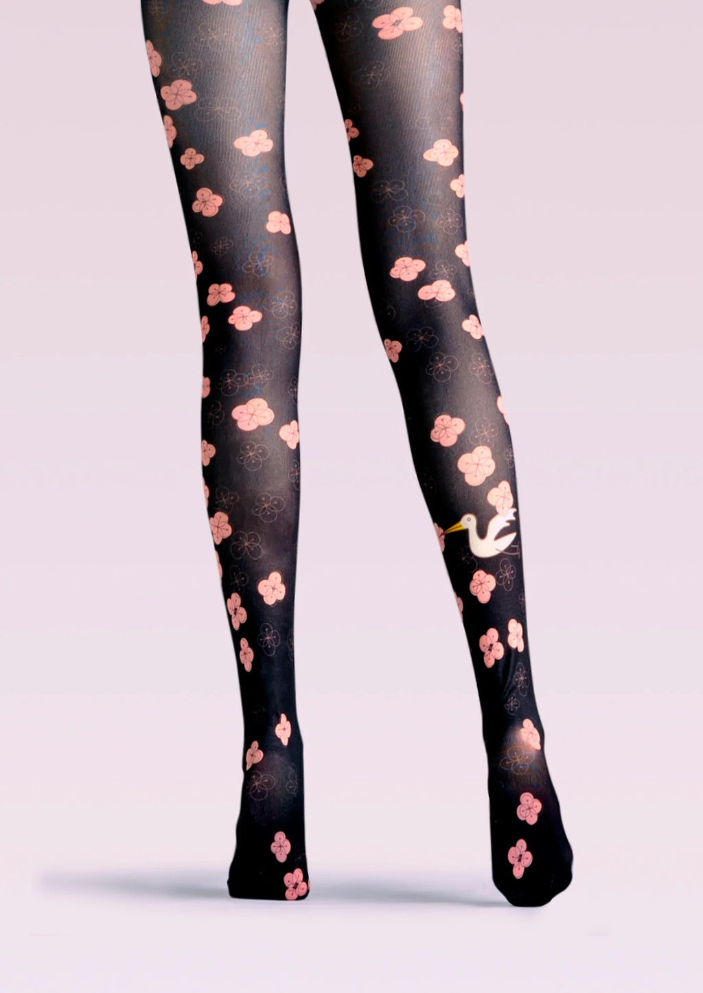 Viken Plan Cherry Blossoms Print Tights Hosiery Pantyhose
